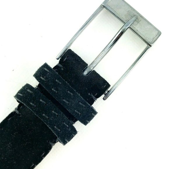 KITON Black Suede Men's Dress Belt 42” Size 105 cm - Picture 4 of 8